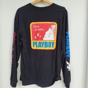 Playboy Long Sleeve Shirt By Pacsun Bunny Follow The Rabbit Graphic Size Medium